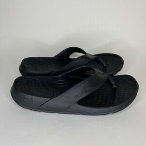 Nuusol Cascade Flip Flops Lightweight Sandals Black Women Size 9 Rubber USA Made